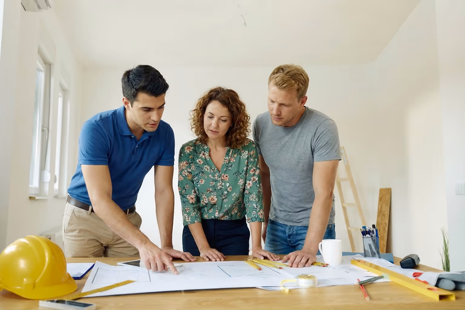 blog-couple-reviewing-blueprints-with-contractor